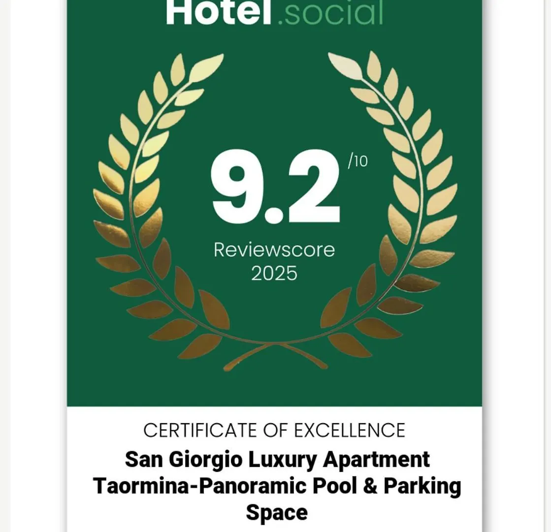 San Giorgio Luxury Apartment Taormina-Panoramic Pool & Parking Space Italy