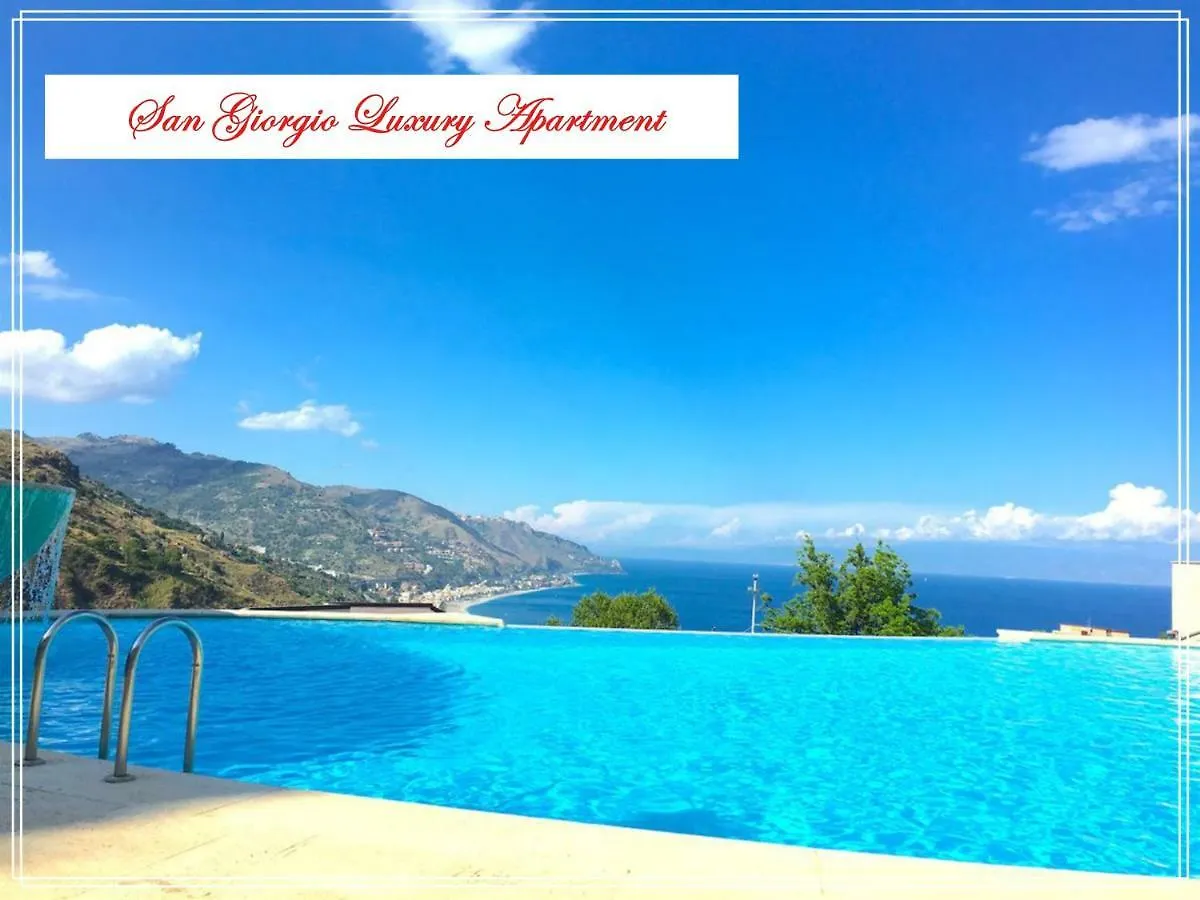San Giorgio Luxury Apartment Taormina-Panoramic Pool & Parking Space